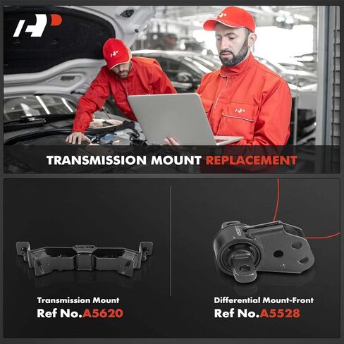 A-Premium Engine Motor Mount and Transmission Mount Kit Compatible with Jeep Grand Cherokee 2005-2010, Commander 2006-2010, 3.7L 4.7L 5.7L, Automatic Transmission, 2-PC Set, Replace# 52089932AH in Saudi Arabia