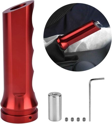 Car Handbrake Cover, Universal Auto Aluminium Alloy HandBrake Cover Handle Protector Hand Brake Sleeve (Red) in Kuwait