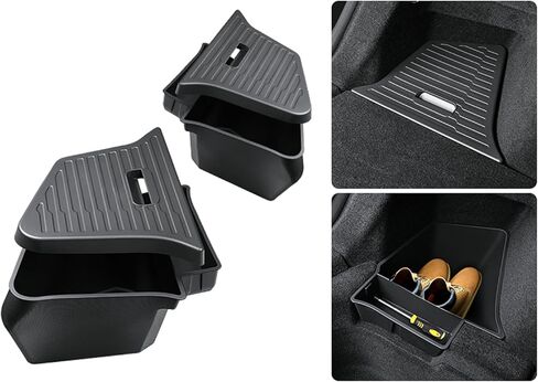 2 قطعة لـ 2025 2026 Tesla Model Y Juniper Trunk Organizer صندوق تخزين صناديق مع غطاء TPE مقاوم للماء صندوق تخزين صندوق تخزين لنموذج Y Juniper الملحقات الداخلية in Saudi Arabia