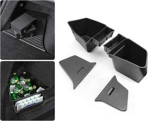 2 قطعة لـ 2025 2026 Tesla Model Y Juniper Trunk Organizer صندوق تخزين صناديق مع غطاء TPE مقاوم للماء صندوق تخزين صندوق تخزين لنموذج Y Juniper الملحقات الداخلية in Saudi Arabia