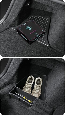 2 قطعة لـ 2025 2026 Tesla Model Y Juniper Trunk Organizer صندوق تخزين صناديق مع غطاء TPE مقاوم للماء صندوق تخزين صندوق تخزين لنموذج Y Juniper الملحقات الداخلية in Saudi Arabia