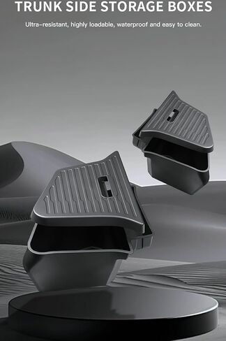 2 قطعة لـ 2025 2026 Tesla Model Y Juniper Trunk Organizer صندوق تخزين صناديق مع غطاء TPE مقاوم للماء صندوق تخزين صندوق تخزين لنموذج Y Juniper الملحقات الداخلية in Saudi Arabia