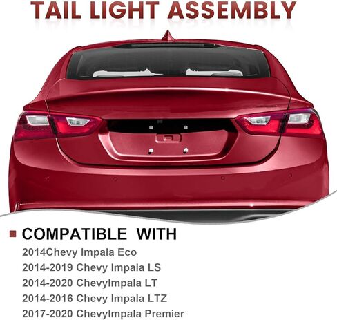 Tail Lights Outer Assembly Compatible with 2014-2020 Chevy Impala,Left Driver Side Rear Light Taillights Replacement # GM2804116 in Saudi Arabia