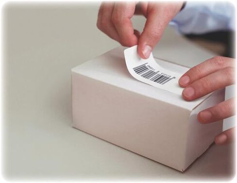 DYMO Authentic LW Barcode Labels for LabelWriter for Label Printers, White, 3/4'' x 2-1/2'', 1 roll of 450 (1738595) in Kuwait