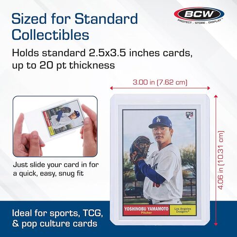 BCW 1-TLCH-100 3X4 Topload Card Holder - Standard in Saudi Arabia