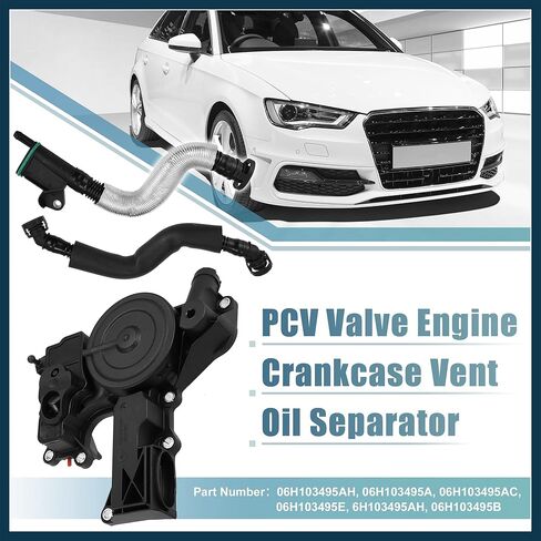 PCV Valve Engine Crankcase Vent Oil Separator Breather Hose Exhaust Pipe Kit 06H103495AH for VW Beetle CC Jetta GTI Passat for Audi A3 A4 A5 Q5 TT Hard Resistant Automotive Parts in Saudi Arabia