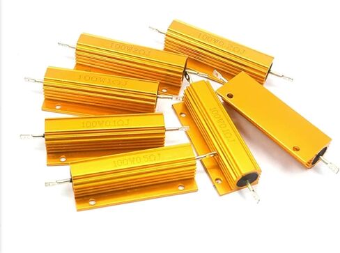 1pc RX24 100W Aluminum Power Metal Shell Case Wirewound Resistor 0.01~200K 0.33 0.5 1 2 5 6 8 10 20 50 100 120 200 300 1K 5K 10K ohm(48R) in Saudi Arabia