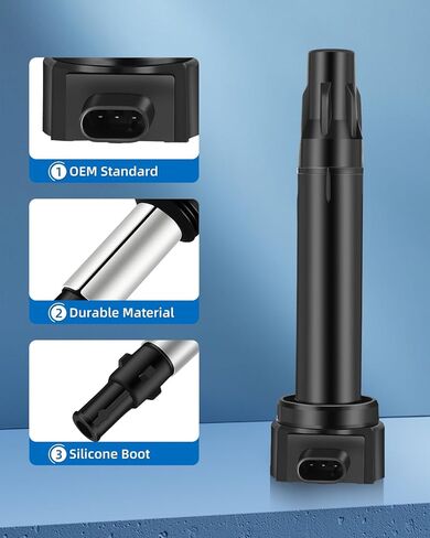 ECCPP UF491 4 ملفات إشعال مع 4 شمعات إشعال إيريديوم تشيفي لجي إم سي بونتياك لزحل ماليبو HHR كوبالت إكوينوكس تيراين G6 2.4L 2.2L 2.0L C1552 UF491 12638824 in Kuwait