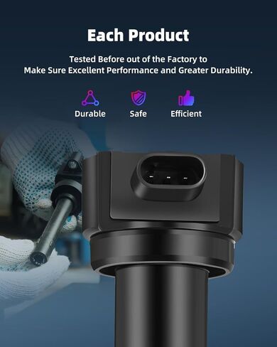 ECCPP UF491 4 ملفات إشعال مع 4 شمعات إشعال إيريديوم تشيفي لجي إم سي بونتياك لزحل ماليبو HHR كوبالت إكوينوكس تيراين G6 2.4L 2.2L 2.0L C1552 UF491 12638824 in Kuwait