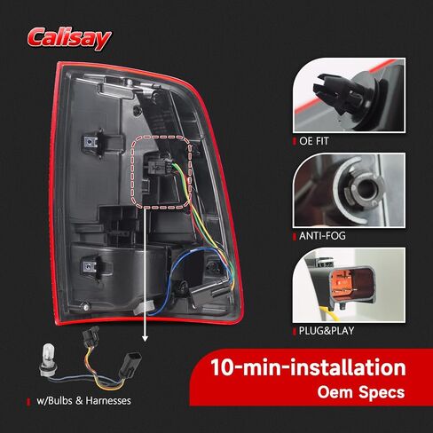 مصابيح خلفية LED متوافقة مع 2013-2018 Dodge Ram 1500 2500 3500 Laramie/Limited/Longhorn Black House المصابيح الخلفية مع المصابيح تحل محل OME 68093081AC 68093080AC 68093081AB 68093080AB (زوج) in Kuwait