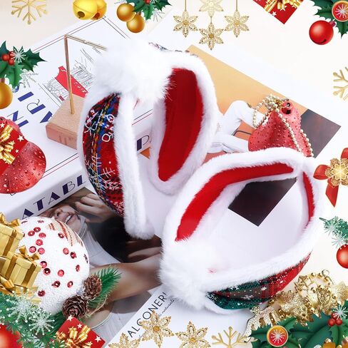 TODDER 2 حزمة من عصابات رأس عيد الميلاد المنفوشة للنساء، عصابة رأس منقوشة حمراء مع أنماط ندفة الثلج، عصابة شعر واسعة، عصابة رأس لحفلات الكريسماس، هدايا إكسسوارات للشعر للفتيات in Kuwait