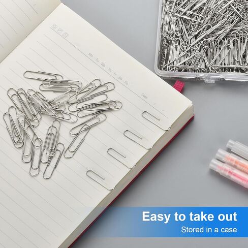 Paper Clips for Office School Supplies, Nonskid Paper Clip 700pcs，1-2/7" Silver PaperClips for Paperwork Office School and Home Personal Use in Saudi Arabia