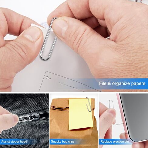 Paper Clips for Office School Supplies, Nonskid Paper Clip 700pcs，1-2/7" Silver PaperClips for Paperwork Office School and Home Personal Use in Saudi Arabia