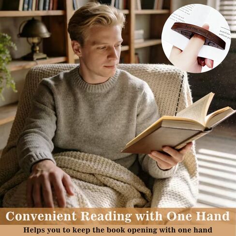 Personalized Book Page Holder with 26 Letters, Custom Finger Book Opener Thumb Bookmark with Initials for Women Men, Reading Accessories Gifts for Readers Book Lovers (Light Color-01, Letter M) in Saudi Arabia