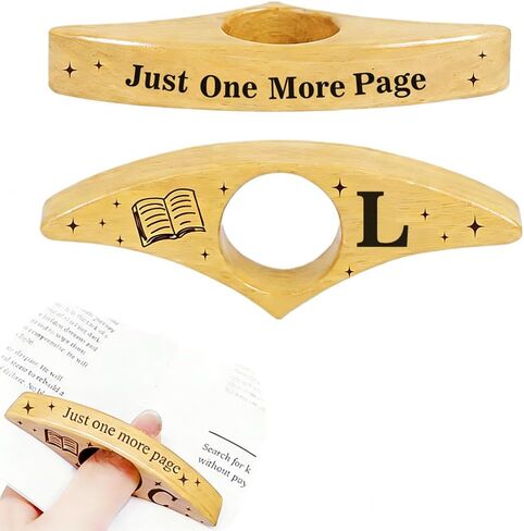 Personalized Book Page Holder with 26 Letters, Custom Finger Book Opener Thumb Bookmark with Initials for Women Men, Reading Accessories Gifts for Readers Book Lovers (Light Color-01, Letter M) in Saudi Arabia