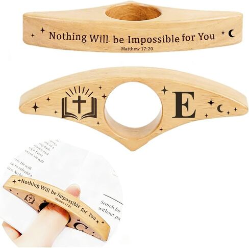 Personalized Book Page Holder with 26 Letters, Custom Finger Book Opener Thumb Bookmark with Initials for Women Men, Reading Accessories Gifts for Readers Book Lovers (Light Color-01, Letter M) in Saudi Arabia