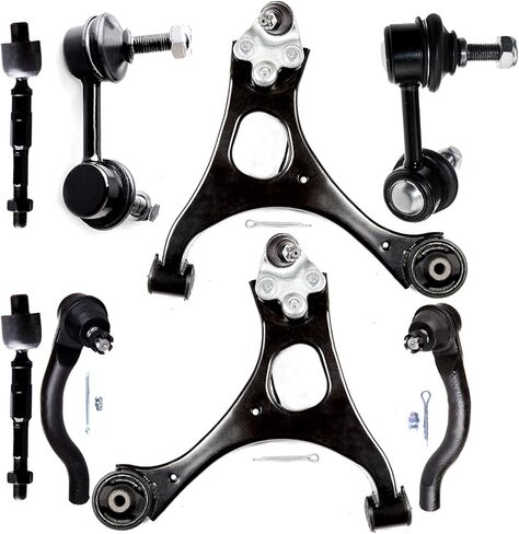 8PCS ASTOU Front Suspension Kit fit for 2006-2011 for Honda Civic 2 Lower Control Arm And Ball Joint 2 Sway Bar Links Front 2 Outer 2 Inner Tie Rod End Links in Saudi Arabia