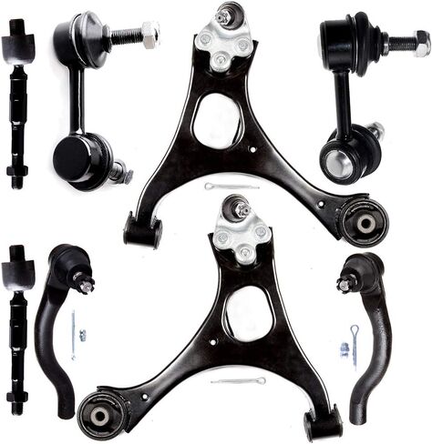 8PCS ASTOU Front Suspension Kit fit for 2006-2011 for Honda Civic 2 Lower Control Arm And Ball Joint 2 Sway Bar Links Front 2 Outer 2 Inner Tie Rod End Links in Saudi Arabia