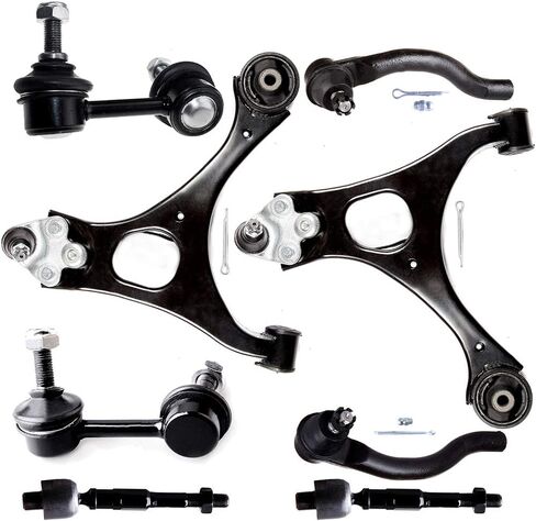 8PCS ASTOU Front Suspension Kit fit for 2006-2011 for Honda Civic 2 Lower Control Arm And Ball Joint 2 Sway Bar Links Front 2 Outer 2 Inner Tie Rod End Links in Saudi Arabia