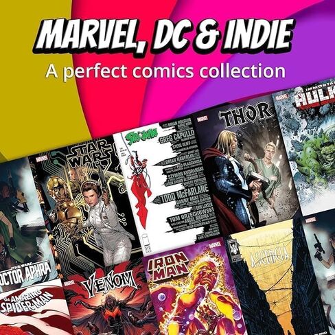 Marvel Comics & DC Comic Books Collection 25 Pack Even Split no dupes - Comic Book Gift Box for Kids, Teens and Adults - Great Mix of Comic Book Collection in Saudi Arabia