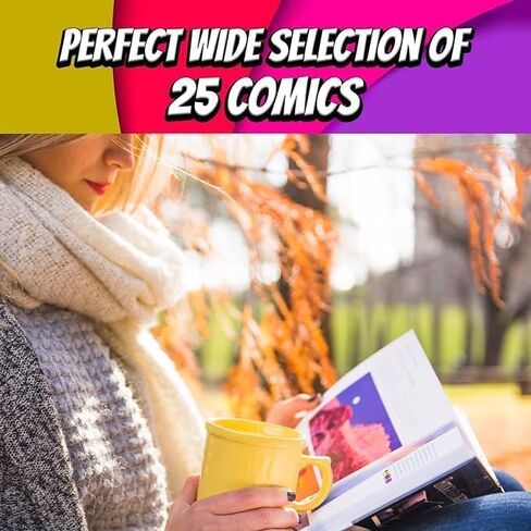 Marvel Comics & DC Comic Books Collection 25 Pack Even Split no dupes - Comic Book Gift Box for Kids, Teens and Adults - Great Mix of Comic Book Collection in Saudi Arabia