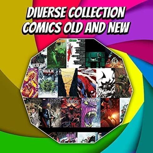Marvel Comics & DC Comic Books Collection 25 Pack Even Split no dupes - Comic Book Gift Box for Kids, Teens and Adults - Great Mix of Comic Book Collection in Saudi Arabia