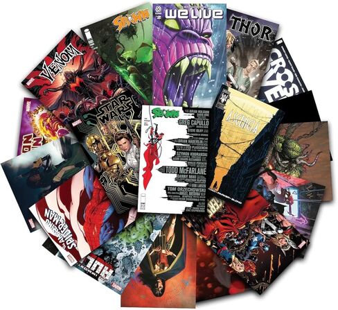 Marvel Comics & DC Comic Books Collection 25 Pack Even Split no dupes - Comic Book Gift Box for Kids, Teens and Adults - Great Mix of Comic Book Collection in Saudi Arabia