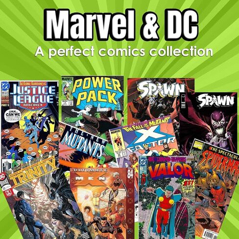 Marvel Comics & DC Comic Books Collection 25 Pack Even Split no dupes - Comic Book Gift Box for Kids, Teens and Adults - Great Mix of Comic Book Collection in Saudi Arabia