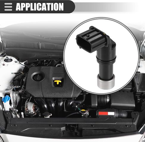 Motoforti Speed Sensor, Automatic Transmission Input Vehicle Long Speed Sensor, for Honda Accord 2005-2007, Plastic, No.28810-PPW-013, Black in Saudi Arabia