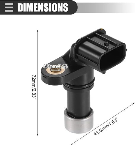 Motoforti Speed Sensor, Automatic Transmission Input Vehicle Long Speed Sensor, for Honda Accord 2005-2007, Plastic, No.28810-PPW-013, Black in Saudi Arabia