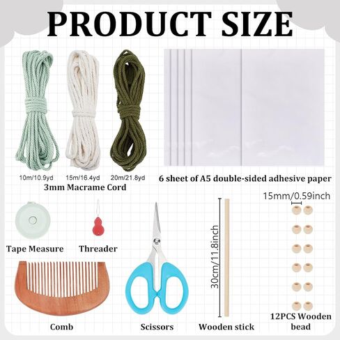 FREEBLOSS DIY Macrame Leaf Wall Hanging Beginners Macrame Kit Leaf Woven Tapestry Feather Wall Hanging 4 Green Colors Cotton Cord DIY Hanging Ornament Kit for Adults Birthday Gift in Saudi Arabia