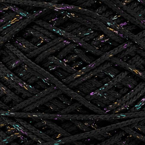 Polyester Soft Macrame Glitter, 2.5mm x 191 Yard Shiny Sparkle Macrame Cord, Metallic Tinsel String for DIY Craft, Carpet, Packing, Gift Wrapping, Crochet and Knitting in Saudi Arabia