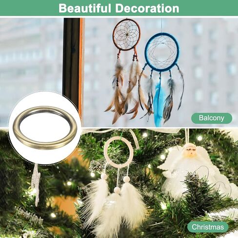 2-Pack Metal O Rings 1 1/2 Inch Inner Diameter Stainless Steel O Rings Wreath Floral Smooth Round Rings Buckle Loop Ring for DIY/Purse/Bag/Collar/Leather [Silver] in Saudi Arabia