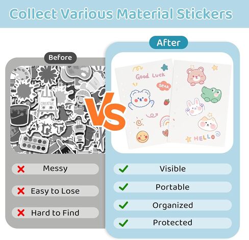 100 Sheets Blank Release Paper Binder Refills for Sticker Book Collecting Album,Double-Sided Reusable Sticker Paper Binder Insert Sheet for A5 6-Ring Organizers in Saudi Arabia