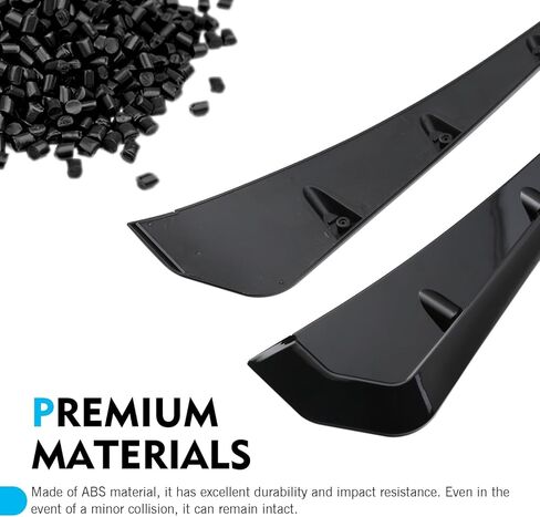 2 PCS Car Fender Side Vents, ABS Front Spoiler Sticker, Stylish Sporty Vehicle Side Wing Fender Modifications Decoration, Universal Car Exterior Accessories (Black) in Saudi Arabia