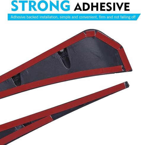 2 PCS Car Fender Side Vents, ABS Front Spoiler Sticker, Stylish Sporty Vehicle Side Wing Fender Modifications Decoration, Universal Car Exterior Accessories (Black) in Saudi Arabia