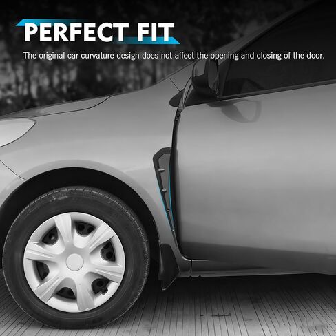 2 PCS Car Fender Side Vents, ABS Front Spoiler Sticker, Stylish Sporty Vehicle Side Wing Fender Modifications Decoration, Universal Car Exterior Accessories (Black) in Saudi Arabia