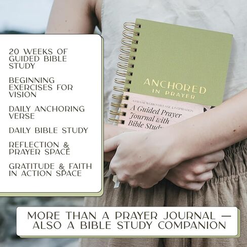 Prayer Journal with Bible Study - 20 Weeks Guided Daily Christian Journal for Woman to Strengthen Faith and Practice Gratitude - Christian Christmas Gift - Religious Gift for Spritual Growth in Saudi Arabia