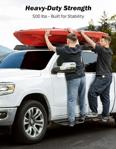 لوحات تشغيل JOYTUTUS لـ 2019-2026 Ram 1500 Crew Cab نمط هيكل جديد (باستثناء Ram 1500 Classic)، درجين جانبيين مضادين للانزلاق بدون مسامير على قضيب Nerf، سعة 500 رطل in Saudi Arabia