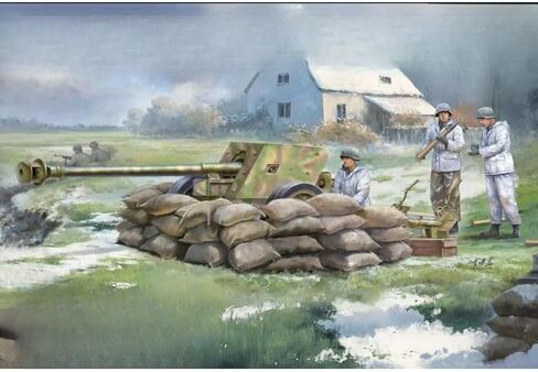 Assembly Plastics Model kit BT-051 1/35 Scale German 7.5cm Pak 40 Anti-Tank Gun w/Winter A Grtillery Grew Model Kit Border Model in Saudi Arabia