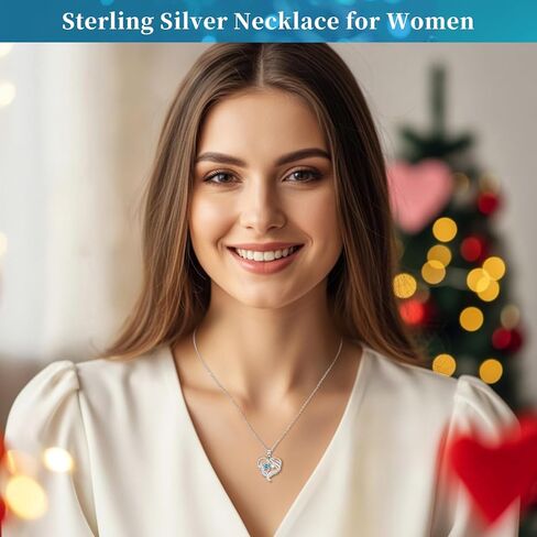 Meeshi Mothers Day Gifts, Mother and Daughter Son Heart Necklace for Women, Mom Birthstone Necklace for Mother, Gifts for Birthday Grandma Mothers Day Gifts for Pregnant Mom Wife Daughter New Step Mom in Kuwait