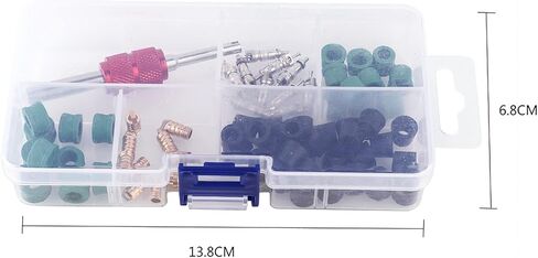 71pcs AC Valve Core Tool Kit with Abrasion Resistance Gaskets, Universal for HVAC Recharge Hose Repair, Includes Cores and Adapters in Saudi Arabia