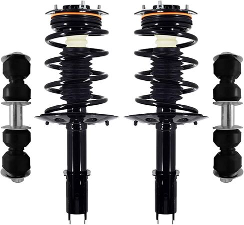 مجموعة PM Auto المكونة من 4 قطع أمامية من شريط Sway Bar Link-مجموعة زنبركية كاملة سريعة للملف لـ 2005-2009 Buick Lacrosse in Saudi Arabia