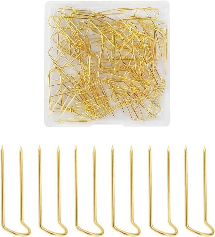 100 Pieces Sewing U Pins, U Pin Needle, U-Pins for Jewelry Display Craft DIY Multipurpose Straight Pin for Craft, DIY Sewing Project (Gold) in Saudi Arabia