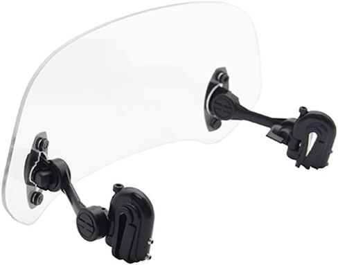 Evomosa Motorcycle Adjustable Clip-On Windshield Windscreen Extension Spoiler Deflector (white) in Kuwait