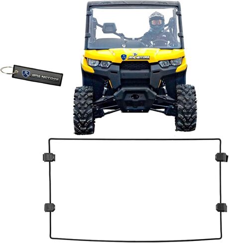 Front Full Windshield Scratch Resistant Assembly Fits Can-Am Defender HD 5/8/10 (2016-2024) in Saudi Arabia