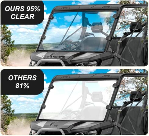 Front Full Windshield Scratch Resistant Assembly Fits Can-Am Defender HD 5/8/10 (2016-2024) in Saudi Arabia