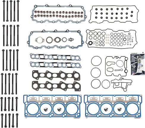 MA-9761241642 Head Gasket Bolts Set w/ 20mm Dowels Compatible With/For 03-10 Ford 6.0 E350 F250 DIESEL TURBO in Saudi Arabia