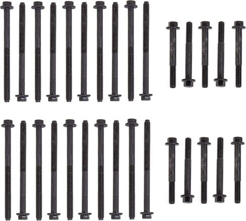 MA-9761241642 Head Gasket Bolts Set w/ 20mm Dowels Compatible With/For 03-10 Ford 6.0 E350 F250 DIESEL TURBO in Saudi Arabia