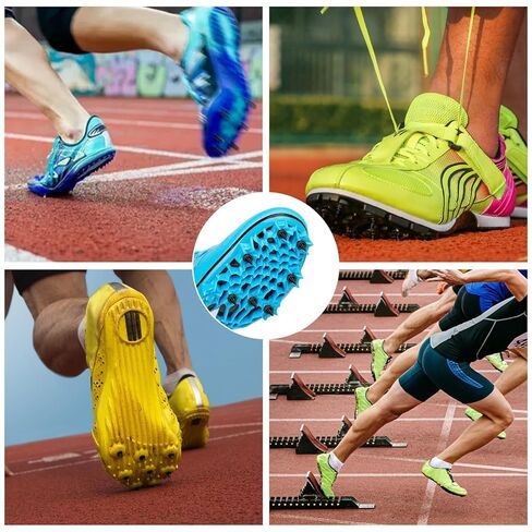 YUNVI 220 Pcs 1/4 Inch Stainless Steel Spikes with 1 PC Spike Wrench for Track Shoes, 0.25" Replacement Spikes for Ice Cleats, Steel Pyramid Spikes for Hiking, Running, High Jumping, with Storage Box in Kuwait